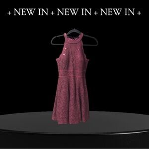 Morgan & Co. Wine Lace Holiday Dress NWT